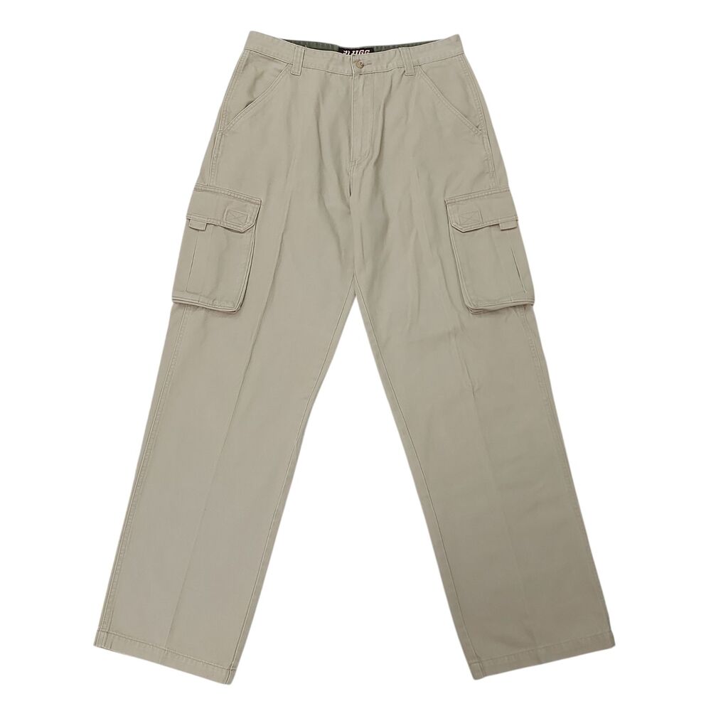 Plugg Cargo Pants Mens 32x32 Beige Straight Leg Work Outdoor Hiking Work Utility
